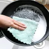 Chiffon de nettoyage en microfibre réutilisable Serviette à vaisselle super absorbante Huile et poussière de cuisine à domicile Chiffon de nettoyage Chiffon Fournitures de cuisine WQ294-WLL