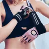 Anti-Slip Andningsbara WeightLifting Fitness Handskar Hantlar Barbell Gym Crossfit Workout Gym Mask Muskulationsremmor Wrap Gloves Q0107