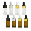 3ML Clear Amber Glass Esstenial Oil Dropper Bottles Portable Aromatherapy Bottle