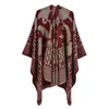 Vinterhöst ny poncho jacquard sjal