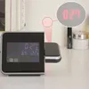 Snooze Digital Projection Alarm Clock Backlight LED Display Temperature Color Weather Report Wake Up Projector Clock LJ200827