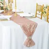 180 cm / 250 cm / 275cm mesa de casamento decoração de mesa de lantejoulas corredor decoração de festa rosa prata cor-de-rosa azul corredor de mesa c0125