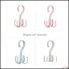 Hangers & Racks Clothing Housekee Organization Home Garden 360 Degrees Rotate Plastic Hanger Four Claws Hooks Dry Wet Dual Use Towel Clothes