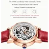 Femmes Automatique mécanique Top Brand Luxury Areal inoxydable Affiche étanche Montre pour le bracelet Dames Skeleton Tourbillon Clock225H