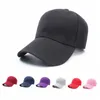 Plain Baseball Caps Curved Brim Justerbar Strapback för Vuxna Mens Kvinnor Blank pappa Hattar Casquette Black Red Pink Navy 9 Solid Färg