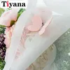 Rideaux rideaux voilages rose papillon imprimé Tulle pour salon fille cuisine mariage décor fenêtre panneau Cortinas Stereosco