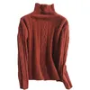 Pull en cachemire à col roulé femmes laine mérinos pull à tricoter doux vêtements d'hiver pull femmes tricots 201120