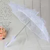 Womens Western Style Wedding Floral Lace Umbrella Wedding Bridal Manual Opening Fleur Parasol Ruffles Trim Romantic 201112