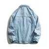 Spring New Denim Jackets for Men Fashion Casual Baggy Solid Color Vintage Washed Simple Jean Coat Brand Clothing Plus Size M-5xl