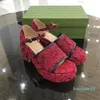 2022 Najnowsze Sandals Women Brand Torebka Designer Dostosowuje Buty damskie w kształcie Horseshoe z wysokim profilem