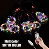Julekorationer 3M LED -gardin Garland USB String Lights Merry For Home Navidad 2021 Year Decor1