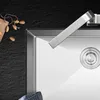 304 Edelstahl Küchenspüle Becken unterbeordnet handgefertigt gebürstete schmale Kantenspüle mit Abflusszubehör