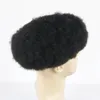 4mm man hår afrikansk amerikan toupee för män andas Q6 Full Lace Base Afro Kinky Curly Wig Unit Mäns lockiga 100% mänskliga hår