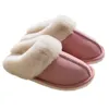 2022 Kobiety Faux Fur Winter Fuzzy Ciepłe Kapcie Ladies House Platform Pluszowy Buty Komfort Płaska sypialnia Slajdy Zapatilla Mujer W220218