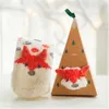 Lindo diseño animal ciervo calcetines de navidad mujeres hogar 3d mullido coral terciopelo grueso calcetines de invierno caliente con caja