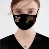 DHL 2020 Weihnachten beidseitig Diamant Air Cotton Designer Masken verstellbare Gesichtsmaske waschbar wiederverwendbar schwarze Cartoon-Maske