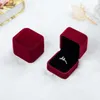 Velvet Jewelry Storage Box Earring Display Organizer Square Elegant Wedding Ring Case Necklace Container Gift Boxes SN5105