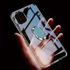 Fodral för Samsung Galaxy A01 Core A11 M11 M01 M31 Transparent Soft Silicone Cover Magnetic Metal Finger Ring Stand Fodral Fundas