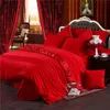 Vinter varm tjock fleece sängkläder röd lila grå drottning kung storlek sängkläder 4 / 6pcs duvet täcker säng spridda kudde t200706