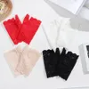 Frühling Sommer Sexy Spitze Handschuhe für Frauen Sonnencreme Kurze Handschuhe Fingerlose Fahren Handschuhe Halbe Finger Fäustlinge Elastische 2207