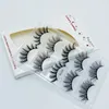 Handmade Natural Long Mink Eyelashes Extensões Set 5 Pares de Crisscross Crisscross Curly Vivid Lashes Falsos Mink Feliz Natal Edição DHL