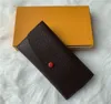 9 Colors Wallet with Orange Box Fashion Designers Zipper Pocke Wallets Women Classic Brown Leather Purses Lady Long Purse M60697