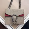 Moda Prawdziwej Skóry Luxurys Projektant Torby Damskie Torba Na Ramię Lady Torebki Classic Letter Chain Crossbody