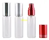 500pcs / parti 18x82mm 10ml Clear Glass Spray Perfume Bottle Emtpy Refillerbara Flaskor med Full Cash Cutting Alumium Cap