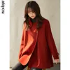 MISHOW Winter Wool Coats For Women Casual Solid Long Seeve Single Breasted Button Up Overcoats Female Jackets MX20D9646 201215