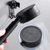 Pommeau de douche Super-pression en acier inoxydable Noir Tête de douche anti-chuche anti-chute murale à la main