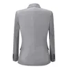 2021 Grey Classic Mens Garnitury Groom Tuxedos Groomsmen do obiadów wesele Dinner Mężczyźni Najnowsze Stroje Best Man Business Blazers (kurtka + spodnie)