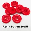 200 pcs 20mm camisola vermelha botões decoração Botas de costura de costura camisa acessória botão de vestuário R-345