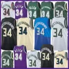 2021 Neues Basketballtrikot Giannis Antetokounmpo Herren Günstig Ray 34 Allen Mesh Retro Jugend Kinder Armee Weinrot