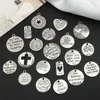 20pcs/pack Round Letter Diy Necklace Pendants Gold Silver Letter Diy Charms Jewelry Making Components Wholesale Price