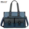 Men Oxford Briefcase Male Business Casual Handbags Laptop Bags Documents Storage Bag Fashion Shoulder Black Blue XA901ZC 220125