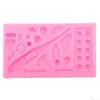 Medical Silicone Mould Sugarcraft Cake Decorating Tools Fondant Candy Clay Chocolate Molds DIY Cupcake Topper Decoration Moulds T200703