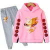 Boys Sweatshirt New Cartoon Baby Cotton Tops Autumn Clothing Toddler Fashion Sweatshirt Pants Sets 3-14 Years Children Clothes Y220310