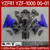 OEM FALTINGS ل Yamaha Blue Flames YZF-R1 YZF1000 YZF R 1 1000 CC YZFR1 00 01 02 03 Bodywork 83NO.86 YZF R1 1000CC 2000 2001 2002 2003 YZF-1000 00-03 دراجة نارية الجسم عدة