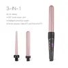 3 in 1 Hair Curling 다리미 기계 세라믹 헤어 컬러 9-32mm 세라믹 컬링 아이언 웨이브 롤러 스타일링 + 내열 장갑