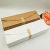 30pcs/lot 23x7x4cm Kraft Paper Boxes Diy White /brown/black Paper Boxes Packing Gift Box For Cookies /candy /chocolates jllAbk