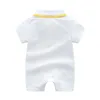 Baby jongens meisjes korte mouw romper katoen baby rode harten patroon jumpsuit kostuum pasgeboren peuter kleding