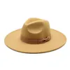 9cm Bow Wide Brim Hats Women Formal Hat Men Jazz Top Hat mens Panama Cap Felt Fedora caps Woman Chapeau Man Winter Fashion Accessories NEW
