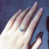 Princess Rings Wish Box Original pour 925 Sterling Silt Wishbone Set CZ Diamond Women Wedding Gift Ring4072340