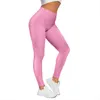 Leggings senza cuciture da donna Fitness Yoga Pantaloni sportivi Push Up Booty LEGGIN Bubble Butt Elastico a vita alta Pantaloni capri da corsa bianchi H1221