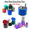 Wholesale colorful 40mm/50mm/55mm/63mm/75mm custom plat hand crank diamond metal Sharpstone tobacco grinder for smoking