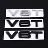 Araba Sticker V6T V8T Logo Metal Amblem Rozeti Çıkartmalar RS SLINE S3 S4 S5 S6 S7 S8 A4L A5 A6L A3 A4 A7 Q3 Q5 Q7 B62419453