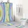 Alfombrillas de baño, alfombrilla con estampado de notas musicales y juego de cortinas de ducha, decoración del hogar, Tolilet, alfombra, suelo, antideslizante, impermeable, juego de alfombras para pies 1