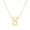 Cadeias de ouro Colares Constell 12 Horoscope Sinais de colar de colar para mulheres jóias de moda Will e Sandy