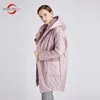 MODERN SAGA Cappotto donna Autunno Giacca lunga Cappotto imbottito in cotone sottile Donna Giacche larghe con cappuccio Parka femminile caldo Taglia unica 201210