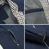 Drop Business Men Jacket Zipper Coat Spring Autumn Stand Collar Plus Storlek Slim Pocket Jackor 220301